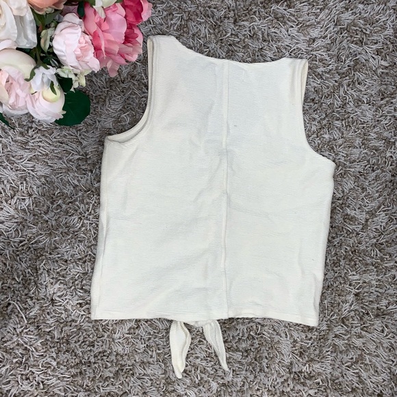 Texture & Thread Front Button Tie Tank - Picture 4 of 4